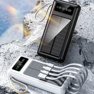 Cargador Solar Portátil 20,000mAh – 5 Puertos y Linterna LED | Evermar
